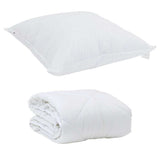 Duvet Estivo con cuscino 2 pcs Bianco Microfibra