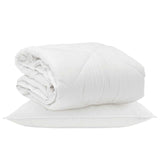 Duvet per Tutte le Stagioni con cuscino 2 pcs Bianco Microfibra