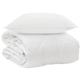 Duvet per Tutte le Stagioni con cuscino 2 pcs Bianco Microfibra