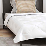 Duvet per Tutte le Stagioni con cuscino 2 pcs Bianco Microfibra