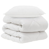 Piumone con cuscino 2 pcs Bianco Microfibra
