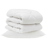 Piumone con cuscino 2 pcs Bianco Microfibra