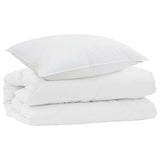 Set di Piumoni con cuscino 2 pcs Bianco Microfibra