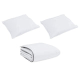 Duvet Invernale con cuscino 3 pcs Bianco Piuma d'anatra