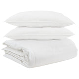 Set di Piumoni con cuscino 3 pcs Bianco Piuma d'anatra