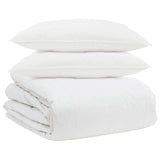 Set di Piumoni con cuscino 3 pcs Bianco Piuma d'anatra