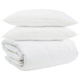 Set di Piumoni con cuscino 3 pcs Bianco Piuma d'anatra