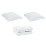 Duvet Invernale con cuscino 3 pcs Bianco Microfibra