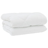 Piumone con Cuscini 3 pcs Bianco Microfibra e Piuma d'Oca