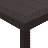 Tavolo da Giardino Marrone 100 x 100 x 73 cm polyrattan