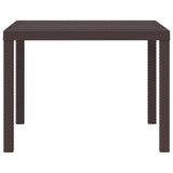 Tavolo da Giardino Marrone 100 x 100 x 73 cm polyrattan