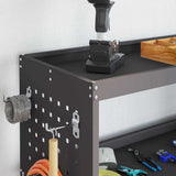 Carrello per Attrezzi con lo scaffale Nero 75 x 35 x 73 cm