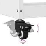 Carrello per Attrezzi con lo scaffale Bianco 75 x 35 x 73 cm
