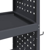 Carrello per Attrezzi con lo scaffale Antracite 75 x 35 x 73 cm