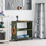 Carrello per Attrezzi con ruota Verde oliva 75 x 35 x 73 cm