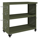 Carrello per Attrezzi con ruota Verde oliva 75 x 35 x 73 cm
