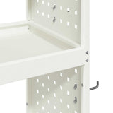 Carrello per Attrezzi con lo scaffale Bianco 65 x 35 x 111 cm