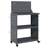 Carrello per Attrezzi con ruota Antracite 65 x 35 x 111 cm
