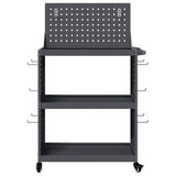 Carrello per Attrezzi con ruota Antracite 65 x 35 x 111 cm