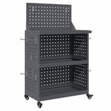 Carrello per Attrezzi con ruota Antracite 65 x 35 x 111 cm
