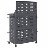 Carrello per Attrezzi con ruota Antracite 65 x 35 x 111 cm