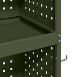 Carrello per Attrezzi con ruota Verde oliva 65 x 35 x 111 cm