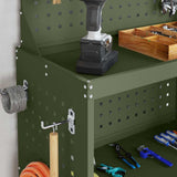 Carrello per Attrezzi con ruota Verde oliva 65 x 35 x 111 cm