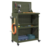 Carrello per Attrezzi con ruota Verde oliva 65 x 35 x 111 cm