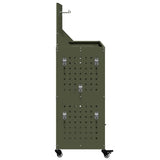 Carrello per Attrezzi con ruota Verde oliva 65 x 35 x 111 cm
