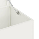 Scatola di Stoccaggio Esterno Bianco 100 x 50,5 x 50 cm Acciaio