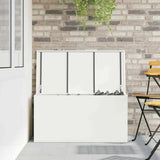 Scatola di Stoccaggio Esterno Bianco 100 x 50,5 x 50 cm Acciaio
