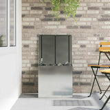 Cassa per cuscini da giardino Acciaio 55 x 50,5 x 50 cm Argento