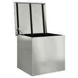 Cassa per cuscini da giardino Acciaio 55 x 50,5 x 50 cm Argento