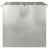 Cassa per cuscini da giardino Acciaio 55 x 50,5 x 50 cm Argento