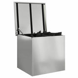 Cassa per cuscini da giardino Acciaio 55 x 50,5 x 50 cm Argento