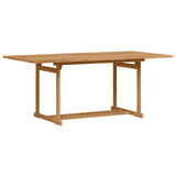Set da Pranzo per Giardino 9 pcs Marrone Legno di teak solido