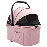 Passeggino pieghevole per animali Rosa 81 x 47 x 99 cm