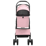 Passeggino pieghevole per animali Rosa 81 x 47 x 99 cm