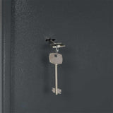 Cassaforte con blocco Grigio scuro 35 x 31 x 50 cm Acciaio