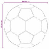 Calcio da Tavolo 12 pcs Bianco e Nero 3.6 x 3.6 cm