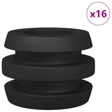 Paracolpi per tavolo da calcio balilla 16 pcs Nero 3 x 3 x 2 cm