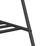 Stendibiancheria con lo scaffale Nero 100 x 56 x 154 cm Acciaio