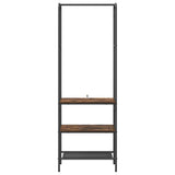 Ripiano per vestiti con mensole Rovere fumo 60 x 30 x 171 cm