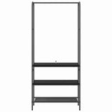 Stendibiancheria Rovere Nero 77 x 30 x 171 cm Legno truciolato