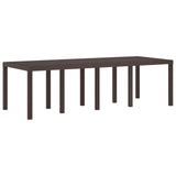 Tavolo da Giardino Marrone 250 x 100 x 73 cm polyrattan