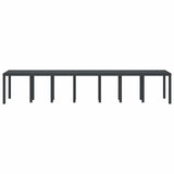 Tavolo da Giardino Antracite 400 x 100 x 73 cm polyrattan