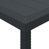 Set da Pranzo per Giardino 9 pcs Antracite Polipropilene