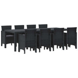 Set da Pranzo per Giardino 9 pcs Antracite Polipropilene