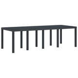 Set da Pranzo per Giardino 9 pcs Antracite Polipropilene