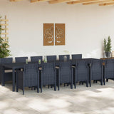 Set da Pranzo per Giardino 13 pcs Antracite Rattan Polt
